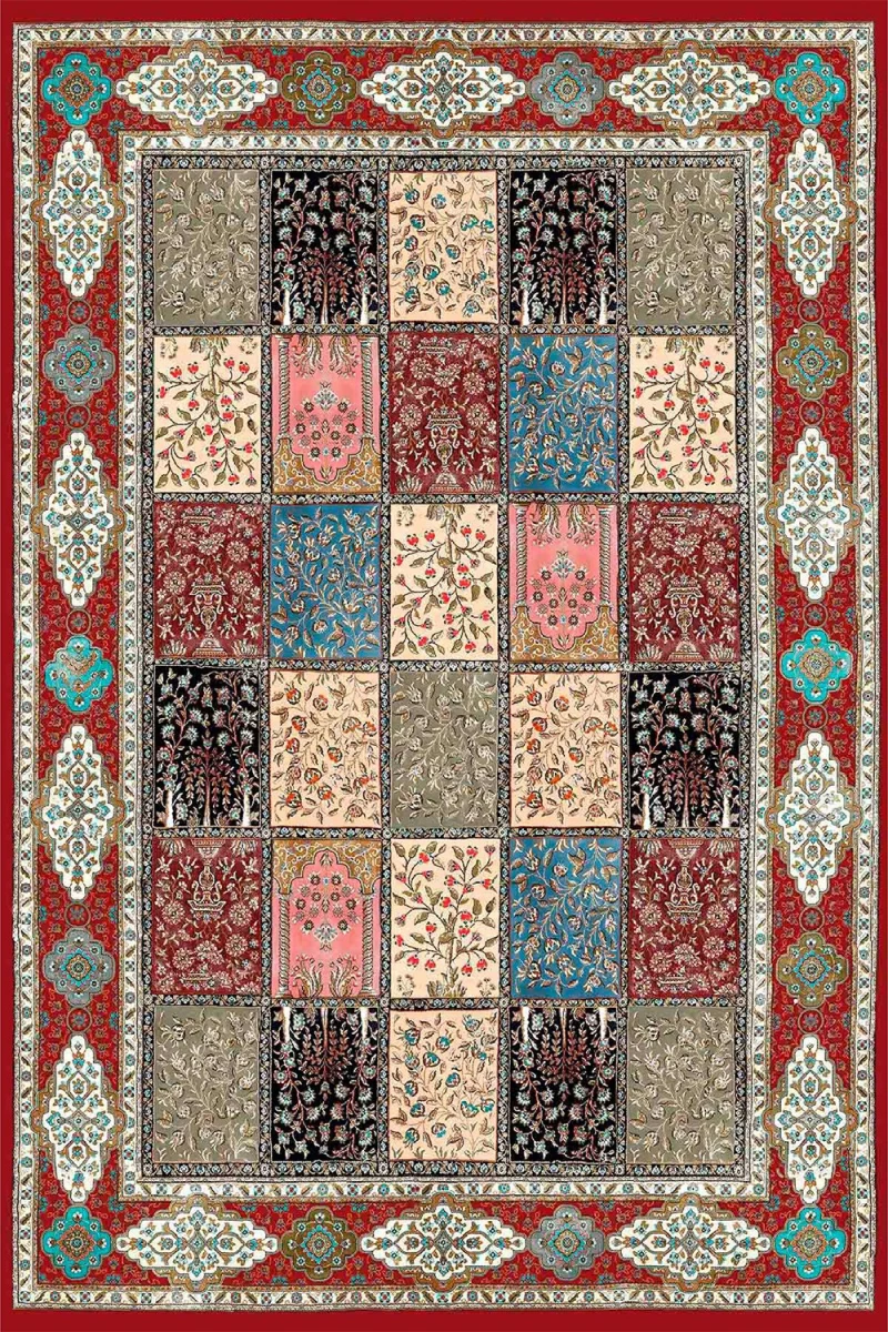 Χαλί Exfab226 102HFT4238 Beige-Blue-Red Conceptum Hypnose 80X150cm