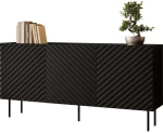 Μπουφές Lucca 162779529 166x80x40cm Black Μοριοσανίδα,Mdf