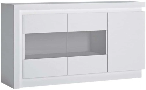 Μπουφές Με Φως Lynx 162285869 157,6x42x89,1cm White Μοριοσανίδα