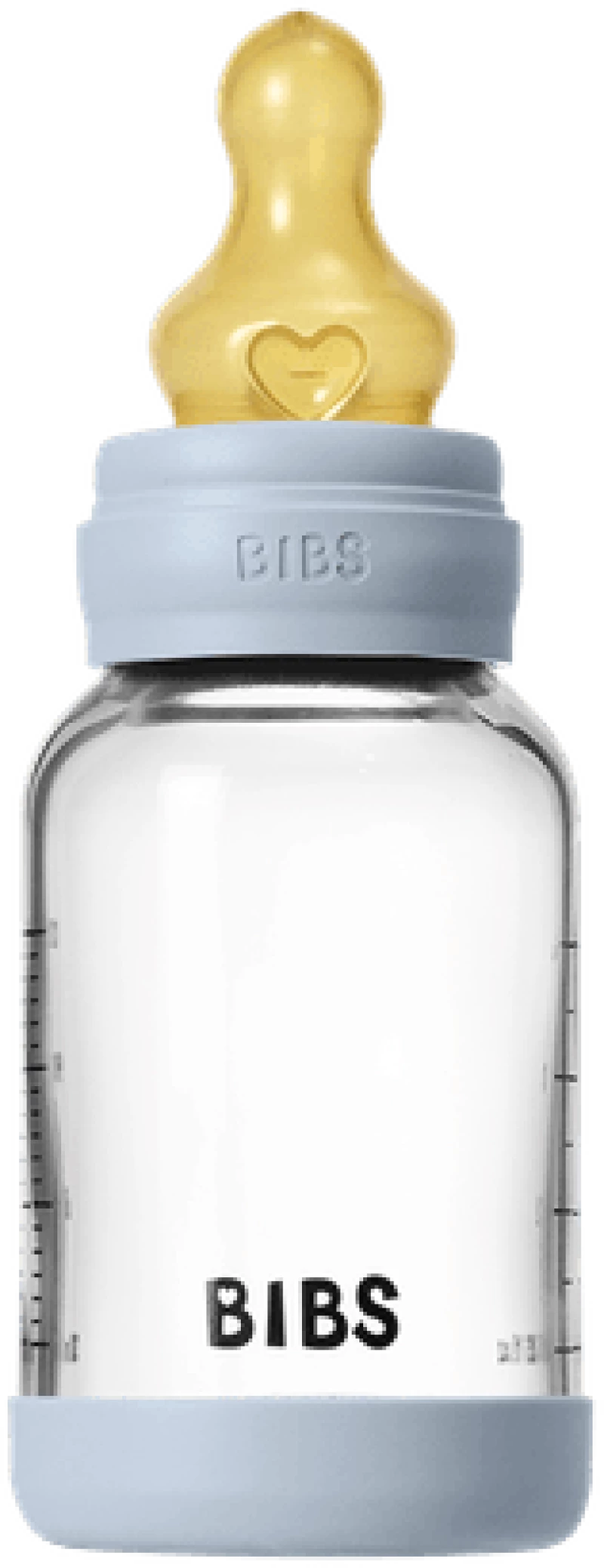 Bibs Ολοκληρωμένο Σετ Γυάλινο Μπιμπερό Latex Baby Blue 120ml