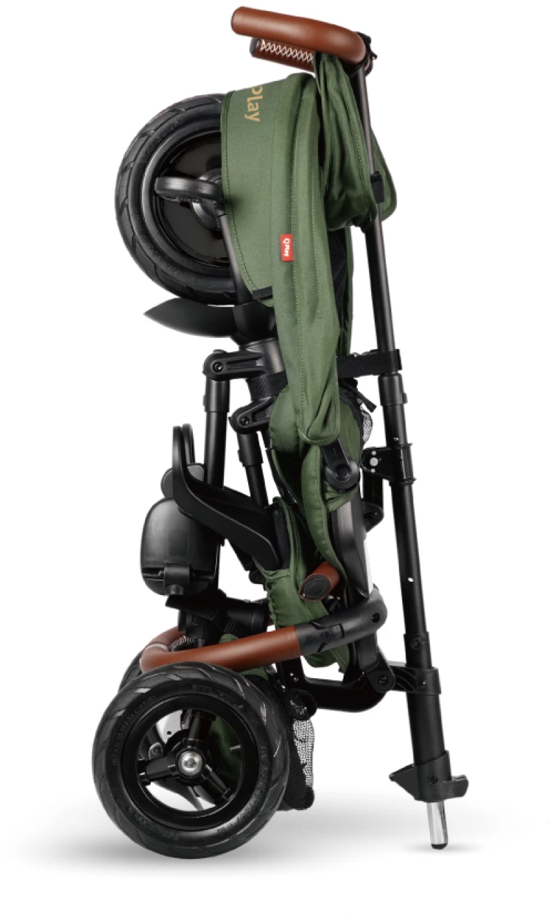 QPlay Τρίκυκλο Ποδήλατο Rito Deluxe Air Gel Wheels, Olive Green