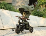 QPlay Τρίκυκλο Ποδήλατο Rito Deluxe Air Gel Wheels, Olive Green