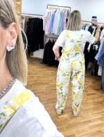 ΣΑΛΟΠΕΤΑ DENIM FLORAL ΚΙΤΡΙΝΗ LD5182 LUMINA