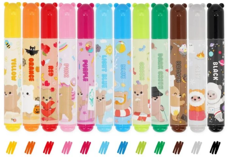 Σετ 12 Μαρκαδόροι Teddy Friends Legami TDM0001
