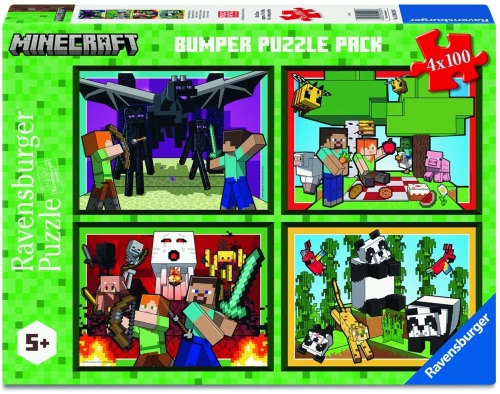 Ravensburger Puzzle: Minecraft (4x100 pcs) (12004290)