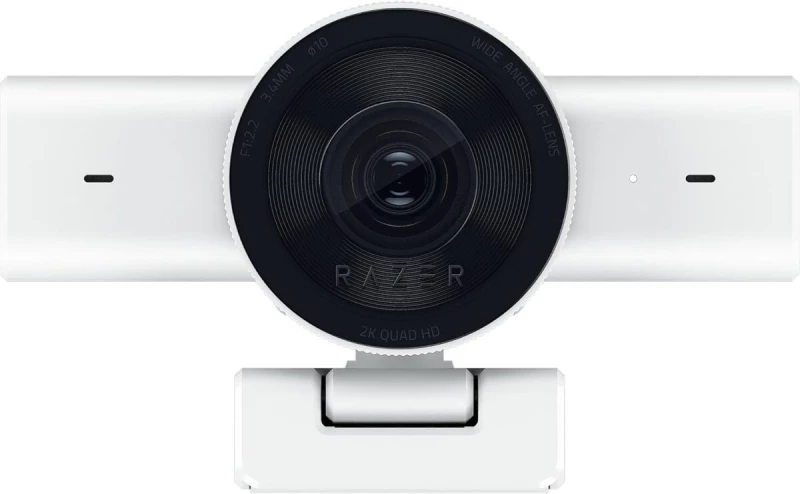 Razer KIYO V2 X White - 2K 60fps - Auto Focus - 80° FOV - Low Light Sensor - USB Streaming Webcam