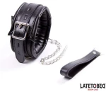Padded Collar with Leash | LATETOBED BDSM LINE