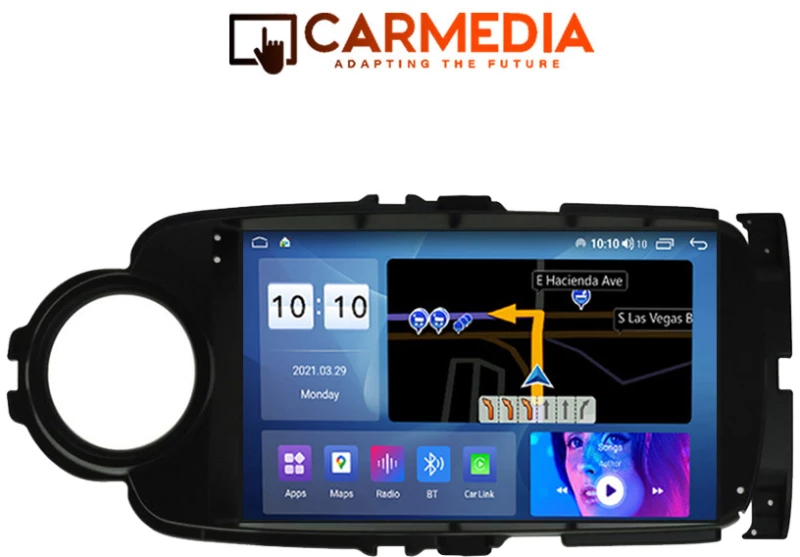 CARMEDIA CMDU409-3 TABLET 9'' OEM TOYOTA YARIS 2011-2020 BLACK