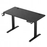 VenCore VenCore 2730-10004 - Gaming Desk Adjustable 140x60x72-112cm Black - Μοντέρνο Γραφείο Ρυθμιζόμενου Ύψους με Λειτουργία Μνήμης Gaming VenCore Μοριοσανίδας Carbon Fiber με Μεταλλικά Πόδια Μαύρο Μ140 x Π60 x Υ72-112cm