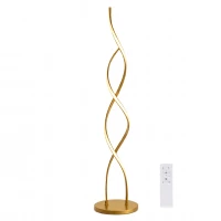 VenCore VenCore Helix Gold 6091-20025 - Μοντέρνο Επιδαπέδιο Φωτιστικό LED 20W Χρυσό Αλουμίνιο - Ρυθμιζόμενο CCT Λευκό - Ημέρας - Θερμό & Χειριστήριο - Φ25 x Υ105cm