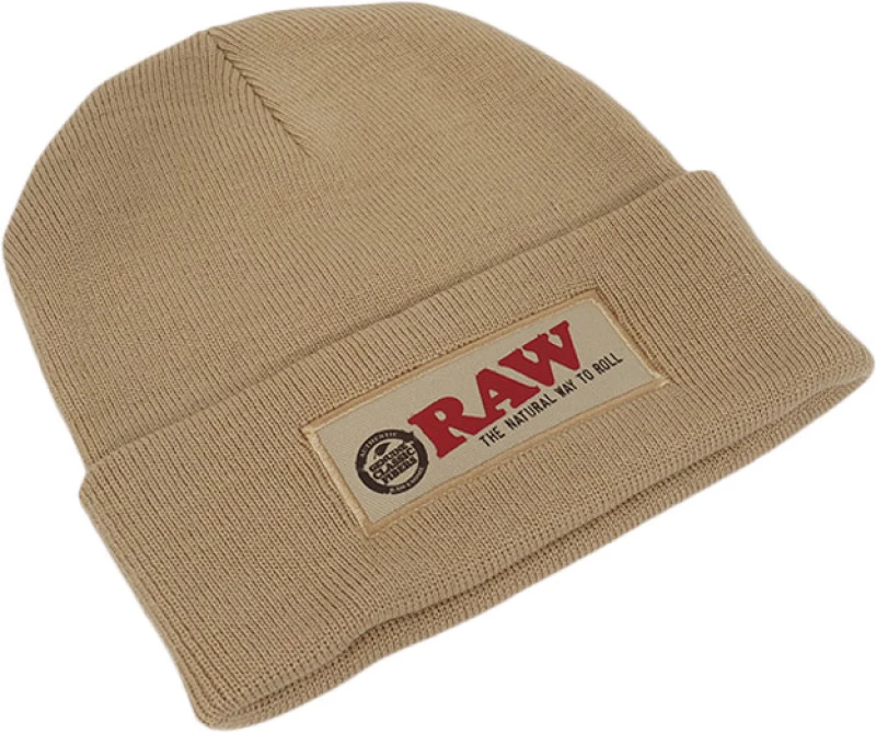 RAW Winter Beanie Hat Πλεκτός Σκούφος - Καφέ
