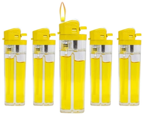 Αναπτήρας Πέτρας Διάφανος Απλός - «Yellow Gas» - 5 τεμ.