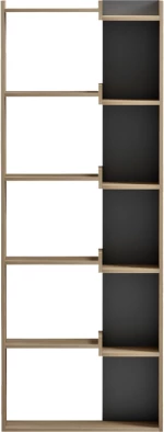 539337 ΒΙΒΛΙΟΘΗΚΗ CORPUS PAKOWORLD SONOMA - ΑΝΘΡΑΚΙ 61X22X162ΕΚ