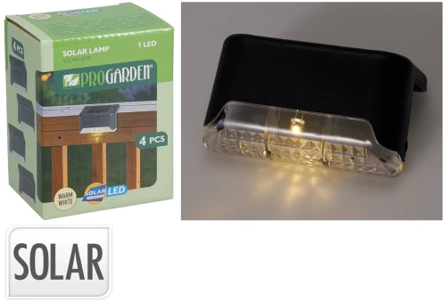 Ηλιακά φωτιστικά LED - 4τμχ - Μαύρο