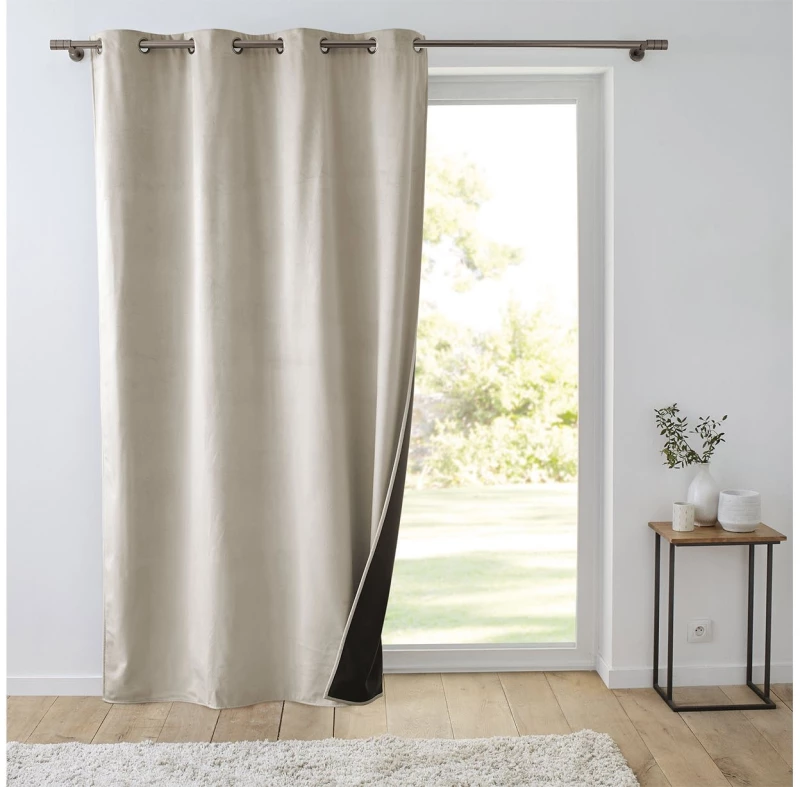 ΚΟΥΡΤΊΝΕΣ & ΚΟΥΡΤΙΝΌΞΥΛΑ CURTAIN WITH EYELETS 140 X 260 CM INSULATING/EMBOS