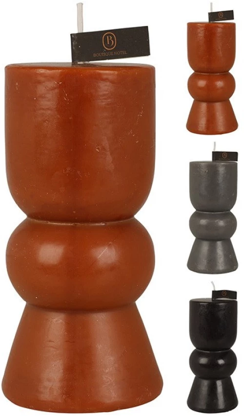 ΚΕΡΙΆ & ΚΗΡΟΠΉΓΙΑ PILLAR CANDLE 7X14CM 3ASS CLR ACC309920