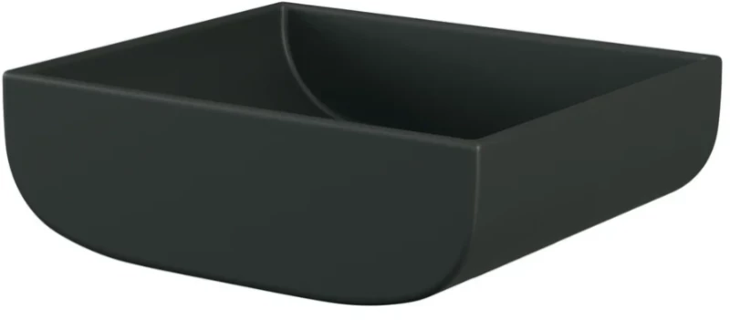 Azzurra Circle Επικαθήμενος νιπτήρας πορσελάνης 45X39 Black