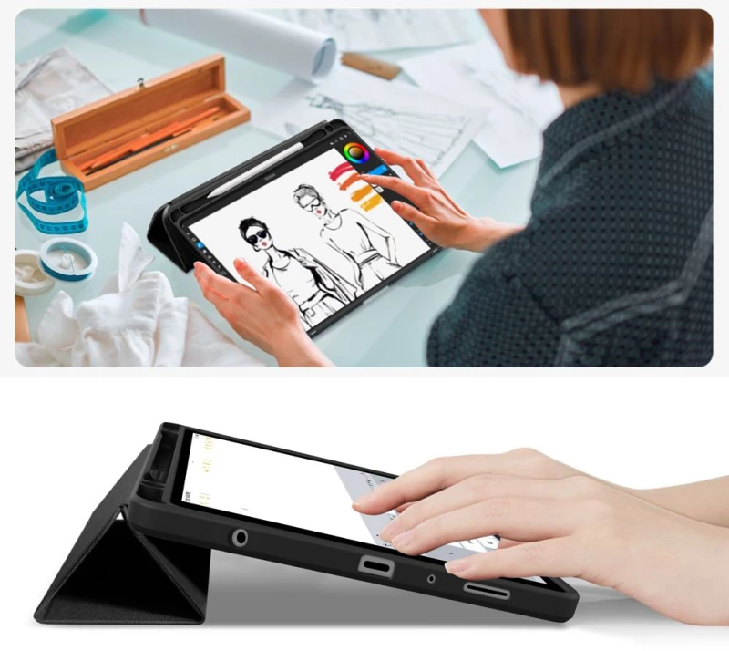 Tech-Protect SC Pen Hybrid Case for Samsung Galaxy Tab A9 / A11 8.7 X110 / X115 / X133 / X135 - Black