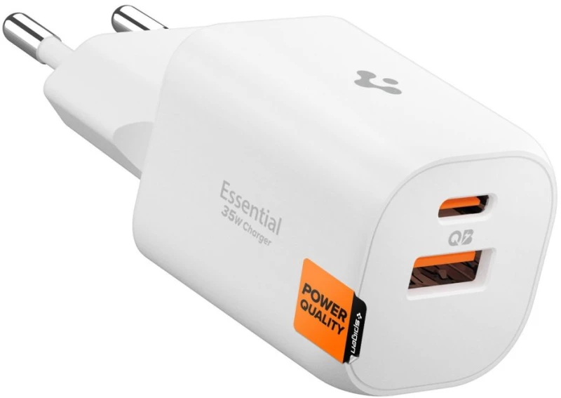 Spigen Essential EE352EU USB-C / USB-A 35W Wall Charger - White