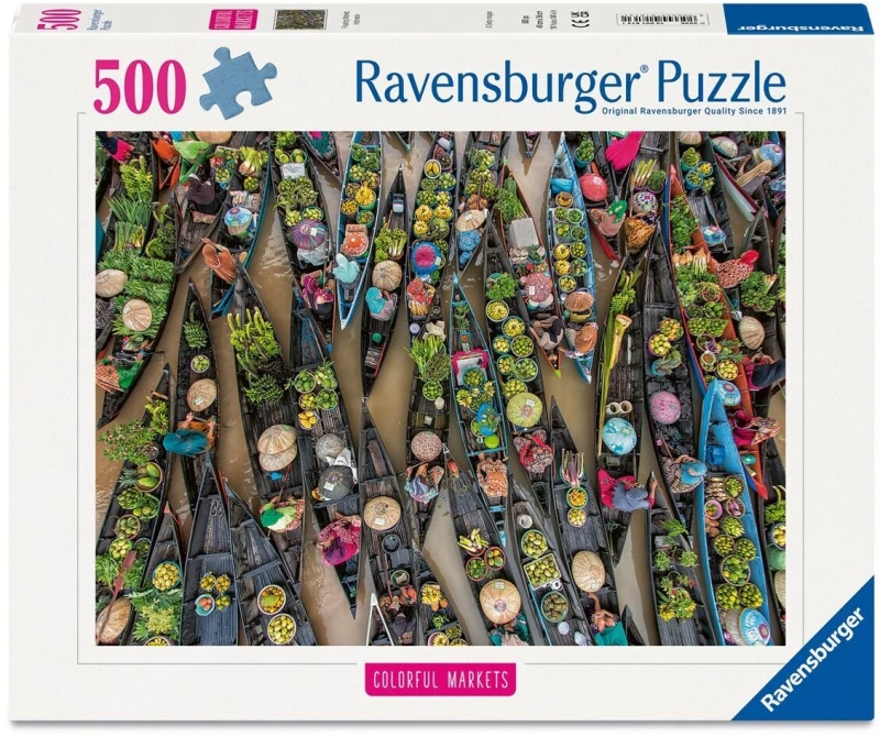 Ravensburger - Floating Market, Indonesia 500p (12001813) / Toys