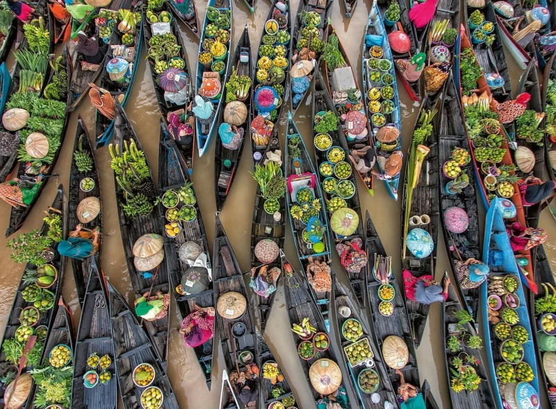 Ravensburger - Floating Market, Indonesia 500p (12001813) / Toys