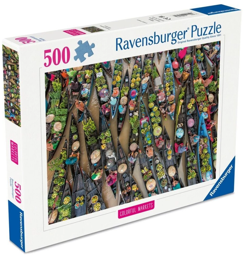 Ravensburger - Floating Market, Indonesia 500p (12001813) / Toys