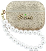 Guess Glitter Pearl Strap Case for AirPods Pro 3 - Gold