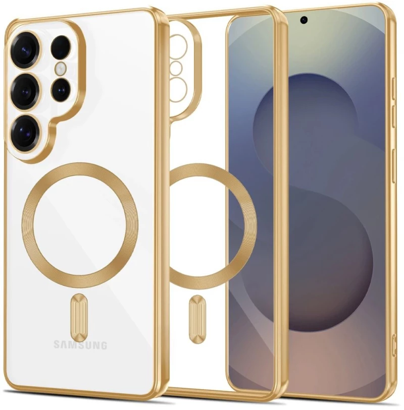 Tech-Protect MagFlex Case for Samsung Galaxy S26 Ultra - Transparent Gold