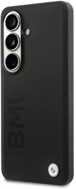 BMW Leather Hot Stamp MagSafe Case for Samsung Galaxy S26 Plus - Black