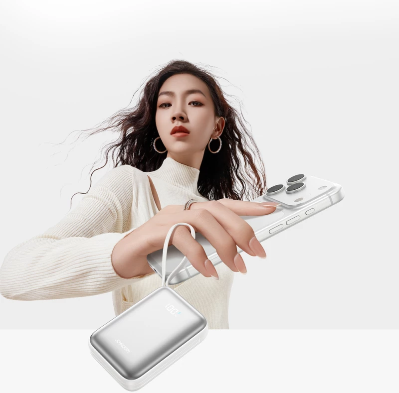 Joyroom JR-PBF29 20000mAh 22.5W Powerbank with Double Cable - White