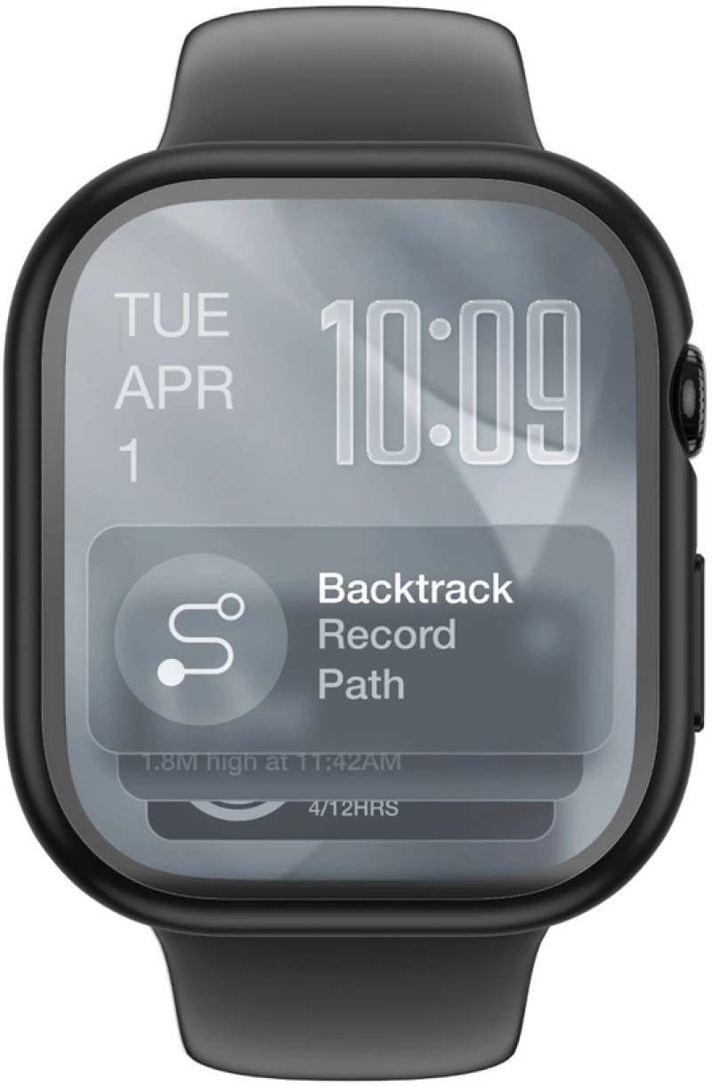AmazingThing Radix Glass Screen Protector with Case for Apple Watch Series 11 46mm - Black