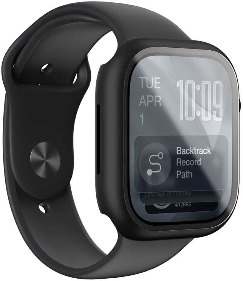 AmazingThing Radix Glass Screen Protector with Case for Apple Watch Series 11 46mm - Black