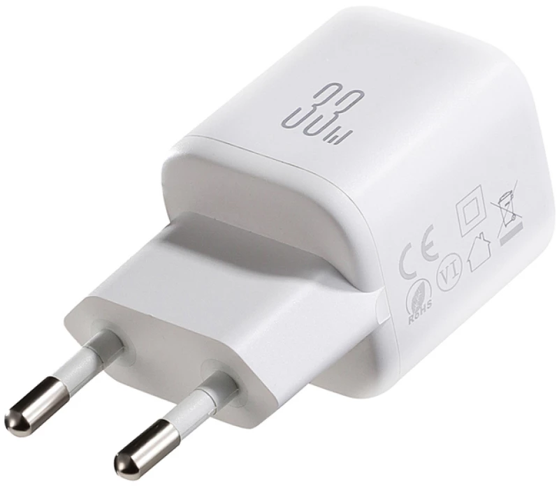 Joyroom JR-TG7 33W USB-A + USB-C Wall Charger with 60W USB-C to USB-C 1m Cable - White