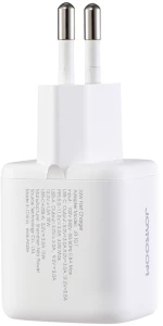 Joyroom JR-TG7 33W USB-A + USB-C Wall Charger with 60W USB-C to USB-C 1m Cable - White