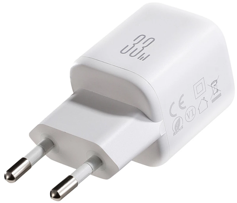 Joyroom JR-TG7 33W USB-A + USB-C Wall Charger with 60W USB-C to USB-C 1m Cable - White