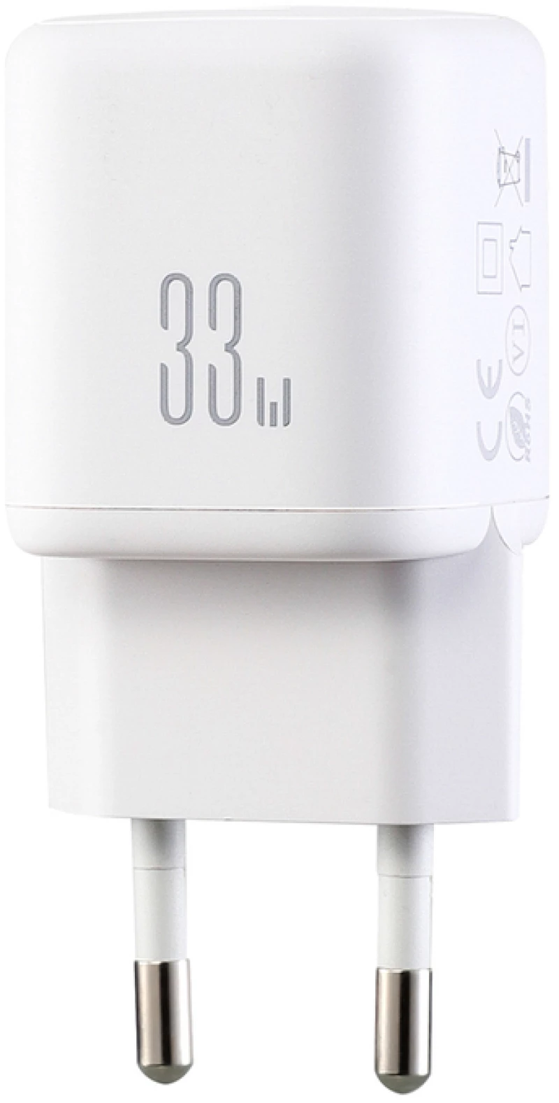 Joyroom JR-TG7 33W USB-A + USB-C Wall Charger with 60W USB-C to USB-C 1m Cable - White