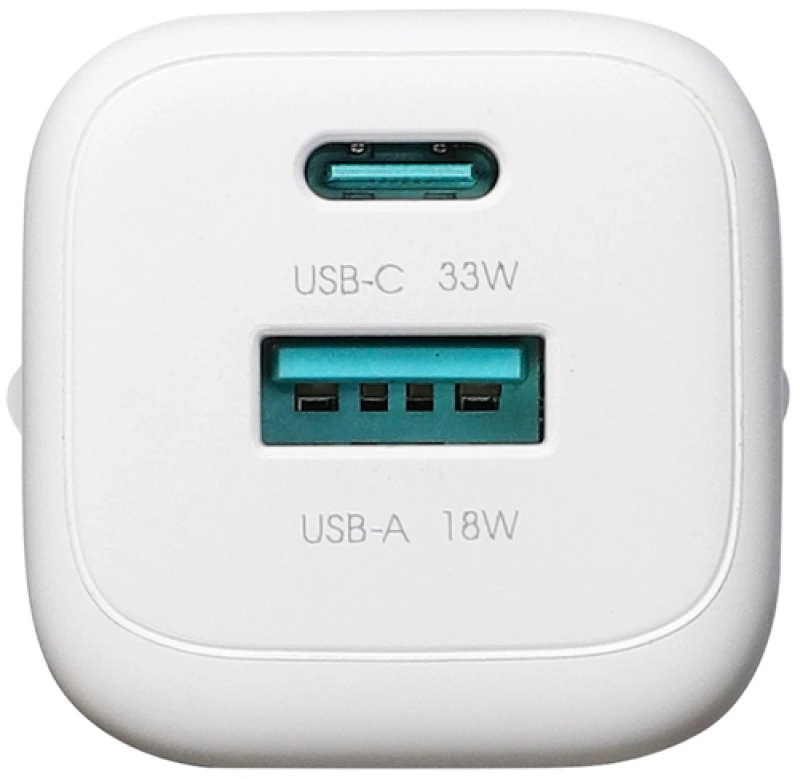 Joyroom JR-TG7 33W USB-A + USB-C Wall Charger with 60W USB-C to USB-C 1m Cable - White