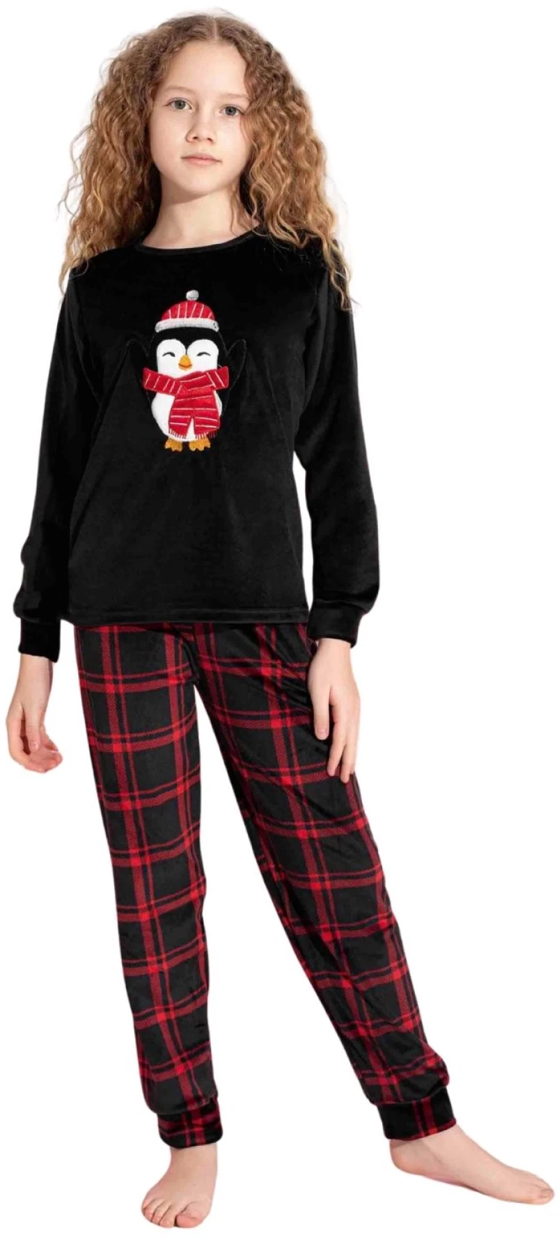 Παιδική Πιτζάμα Κορίτσι Homewear Βελουτέ S3151 - ΜΠΛΕ ΣΚΟΥΡΟ