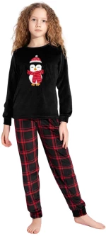 Παιδική Πιτζάμα Κορίτσι Homewear Βελουτέ S3151 - ΜΠΛΕ ΣΚΟΥΡΟ