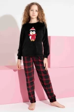 Παιδική Πιτζάμα Κορίτσι Homewear Βελουτέ S3151 - ΜΠΛΕ ΣΚΟΥΡΟ