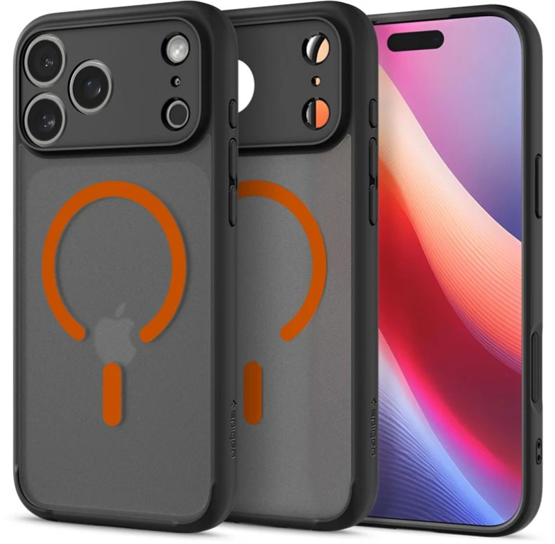 Spigen Ultra Hybrid MagSafe Frost Black Orange-Apple iPhone 17 Pro Max (ACS10482)
