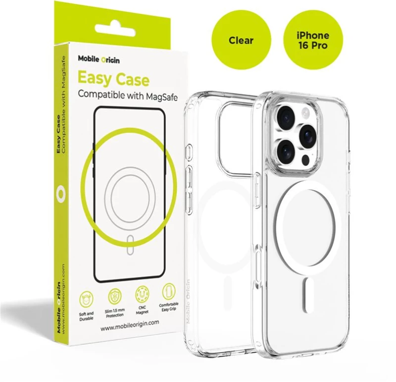 Θήκη iPhone 16 Pro Mobile Origin Hybrid MagSafe Clear