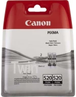 Canon PGI-520 Πακέτο 2 Μελανιών Εκτυπωτή InkJet Μαύρο (2932B012)