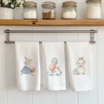 Ποτηρόπανα Κουζίνας BunnyBloom Σετ 3ΤΜΧ Λευκό (3) 50 x 70 cm
