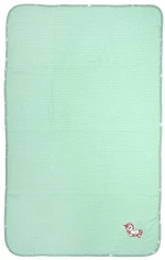 Κουβέρτα Πικέ Με Κέντημα bebe Unicorn 190 100X160 Mint 100% Cotton - -