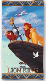 Πετσέτα Θαλάσσης Quick Dry Disney Home Lion King 101 70X140 Sky Blue 100% Microfiber - -