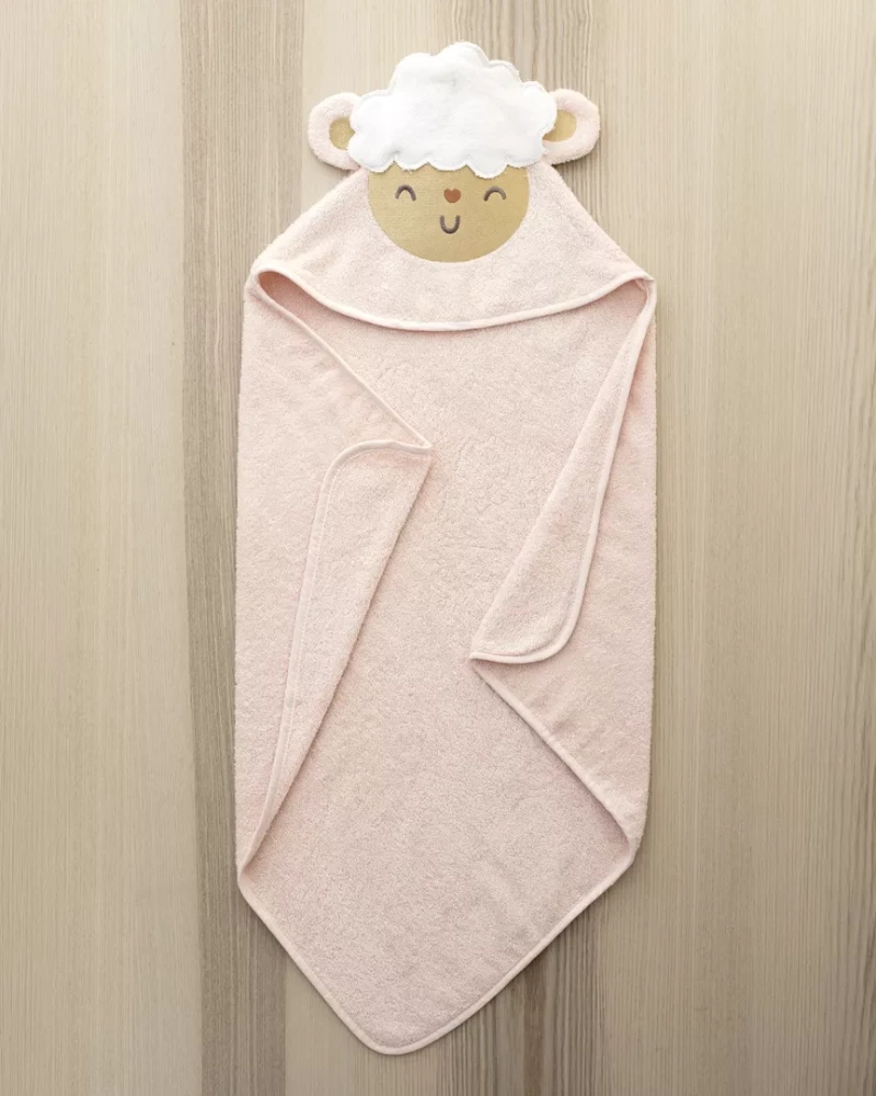 Κάπα Little Sheep Ροζ 75x75 (0-12 μηνών)