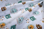 Πάνα Χασέ bebe Big Cats 28 80X80 Light Aqua 100% Cotton - -