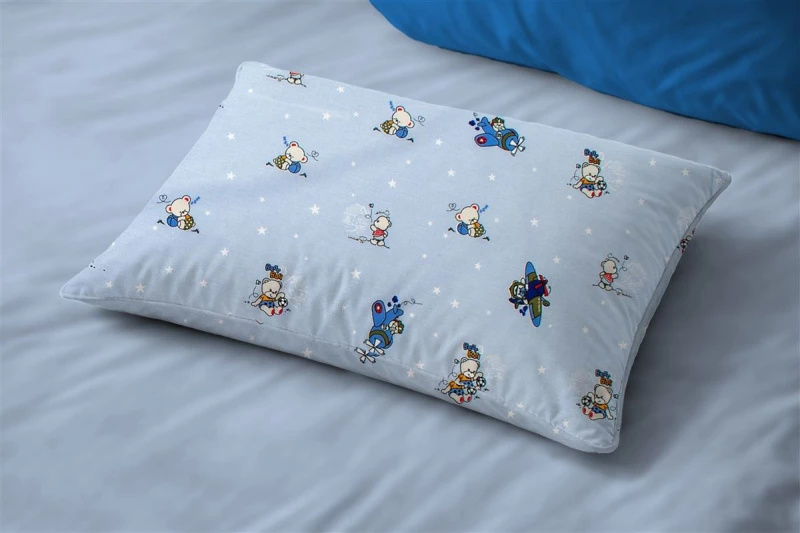 Μαξιλαροθήκη Εμπριμέ kids Bear's Playtime 591 50X70 Sky Blue 100% Cotton - -