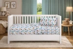 Παπλωματοθήκη Εμπριμέ bebe Big Cats 28 120X160 Light Aqua 100% Cotton - -